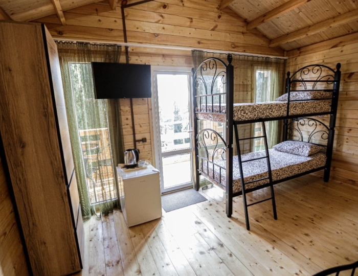 4-мест. деревянный домик - Пансионат «Солнечный Летний» Холодная речка